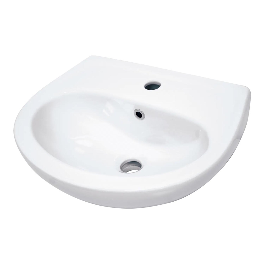 Deante CDJ_6U4W - Wandwastafel met kraangat JASMIN 45,7x36,4 cm keramiek/wit