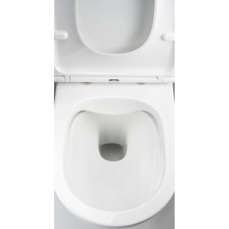 Deante CGRD6ZPW - Wandtoilet met toiletbril SoftClose ROUND keramiek/wit
