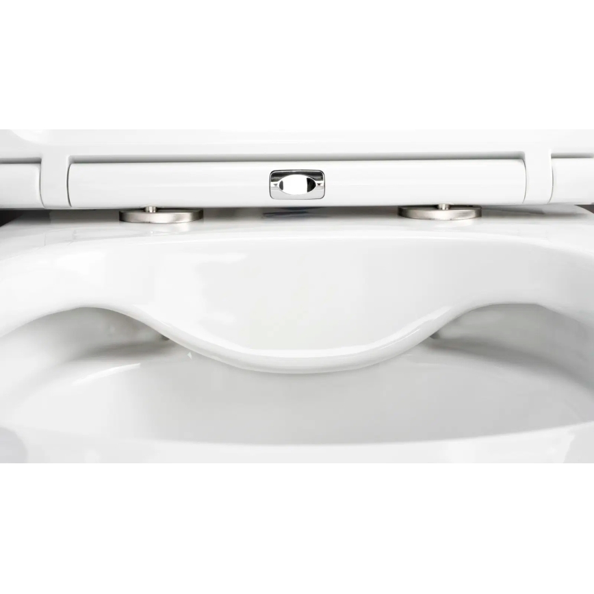 Deante CGRD6ZPW - Wandtoilet met toiletbril SoftClose ROUND keramiek/wit