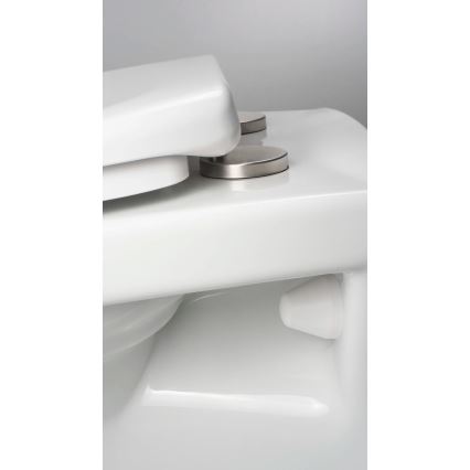 Deante CMOD6SPW - Hangend toilet BORO met SoftClose-toiletbril, keramiek/wit