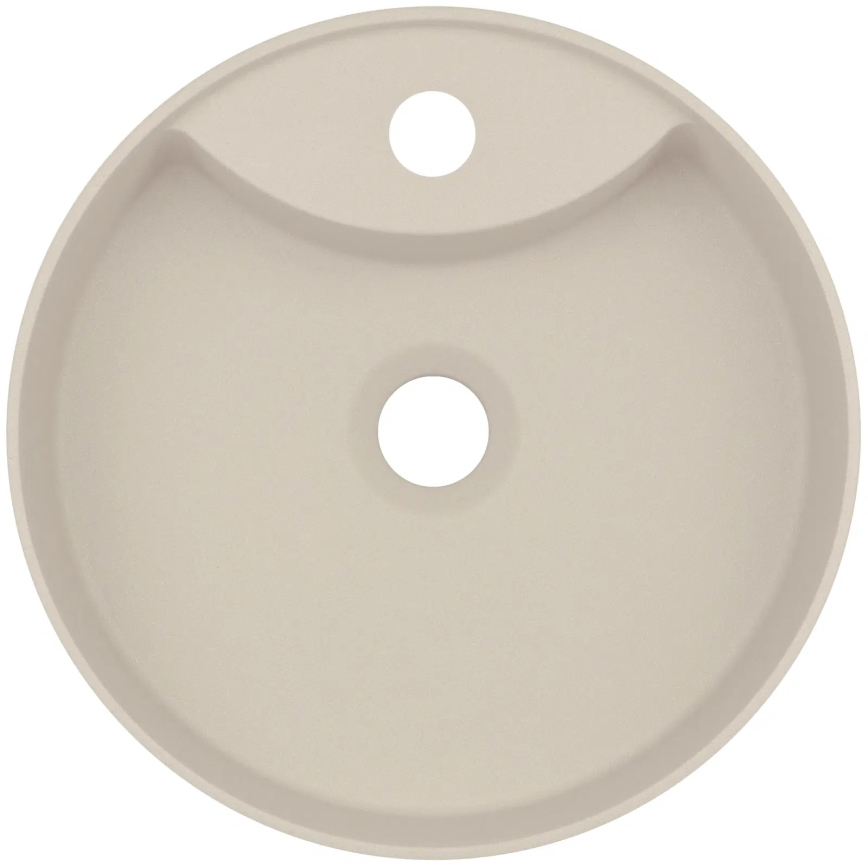 Deante CQS_5U4B - Aanrecht wastafel met een kraangat SILIA diameter 36 cm graniet/beige