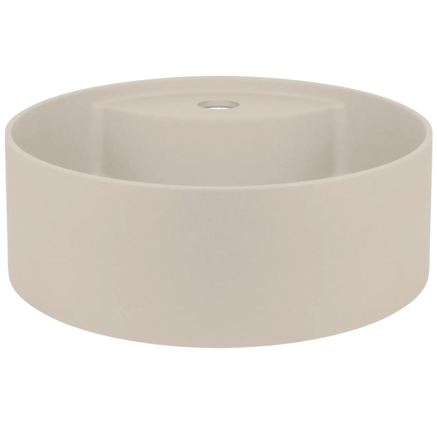 Deante CQS_5U4B - Aanrecht wastafel met een kraangat SILIA diameter 36 cm graniet/beige