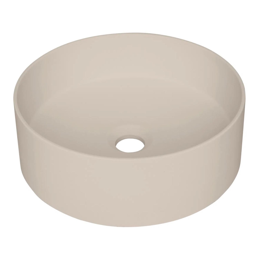 Deante CQS_5U4S - Aanrecht wastafel SILIA diameter 36 cm graniet/beige