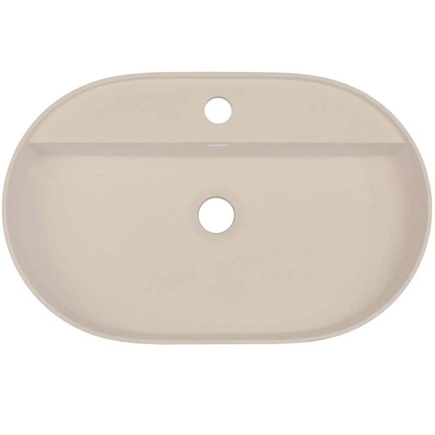 Deante CQS_5U6B - Opbouwwastafel met kraangat SILIA 35x55 cm graniet/beige