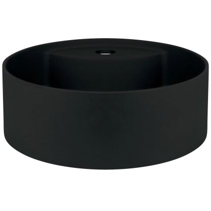 Deante CQS_NU4B - Opzetwastafel met kraangat SILIA Ø 36 cm graniet/zwart