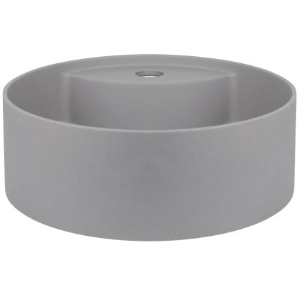 Deante CQS_SU4B - Opbouwwastafel SILIA met kraangat Ø 36 cm graniet/metallic grijs