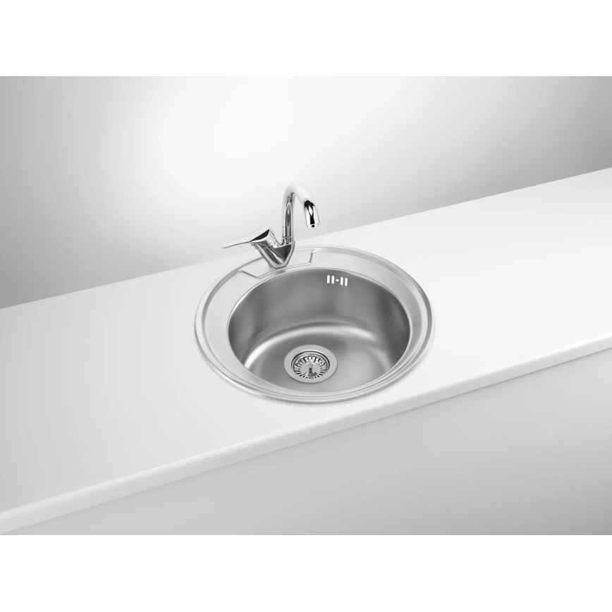 Deante ZHC_0813 - Gootsteen TWIST diameter 49 cm satijn