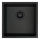 Deante ZQA_N10A - Gootsteen CORDA 44x44 cm graniet/zwart
