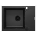 Deante ZQJ_G11A - Gootsteen EVORA 59x44 cm graniet/metallic grafiet