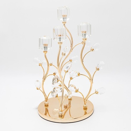 Decoratief kandelaar 20x36 cm goud