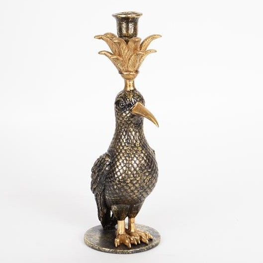 Decoratief kandelaar 32,5x15,5x11 cm zwart/goud