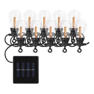 Decoratief LED-lichtsnoer op zonne-energie 10xLED/0,6W/1,2V 4,5m IP44 800 mAh