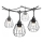 Decoratief lichtsnoer voor buiten CRETE 10xE27/230V 15m IP44