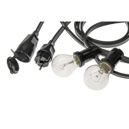 Decoratief lichtsnoer voor buiten GIRLANDA 17 m 15xE27/15W/230V IP44