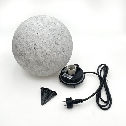 Decoratieve buitenlamp LUMISTONE 1xE27/15W/230V IP65 Ø 28 cm