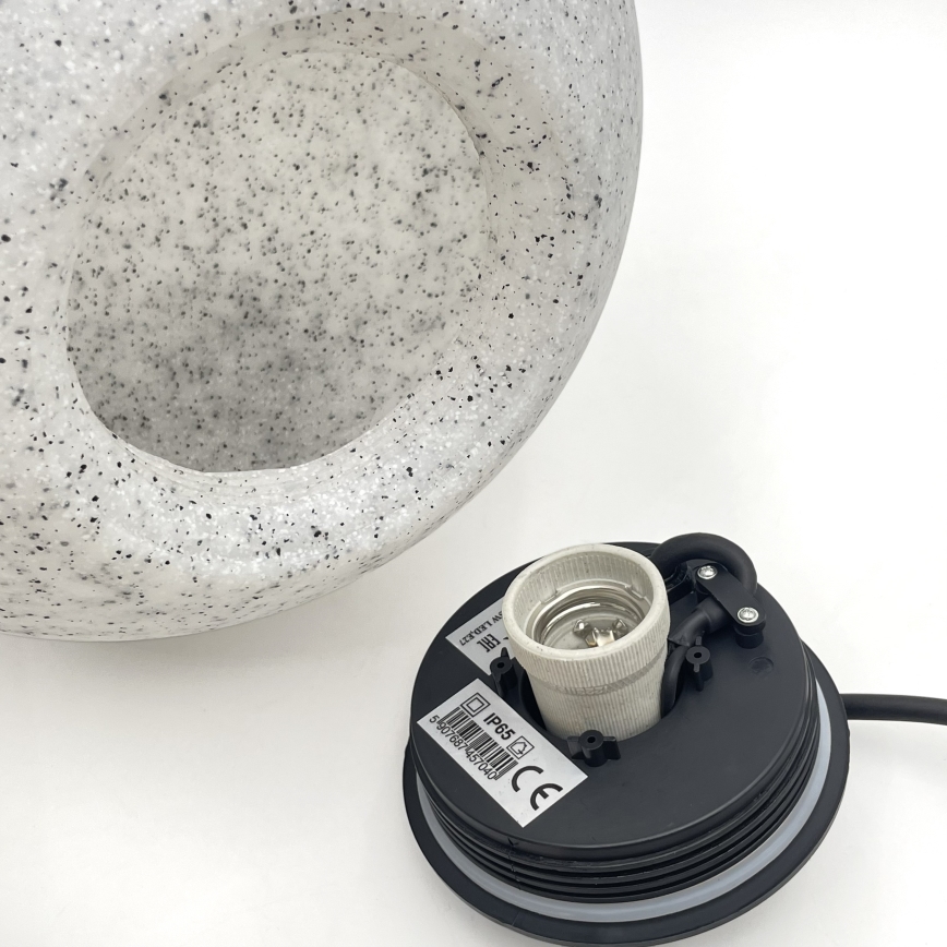 Decoratieve buitenlamp LUMISTONE 1xE27/15W/230V IP65 Ø 28 cm