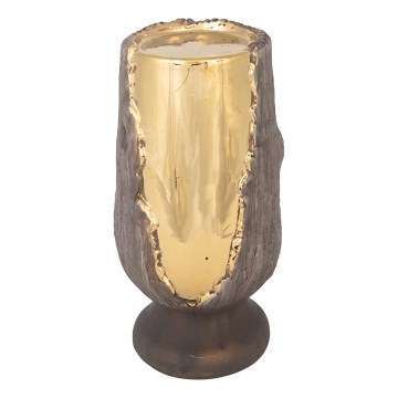 Decoratieve kandelaar 20x10 cm, goud/bruin