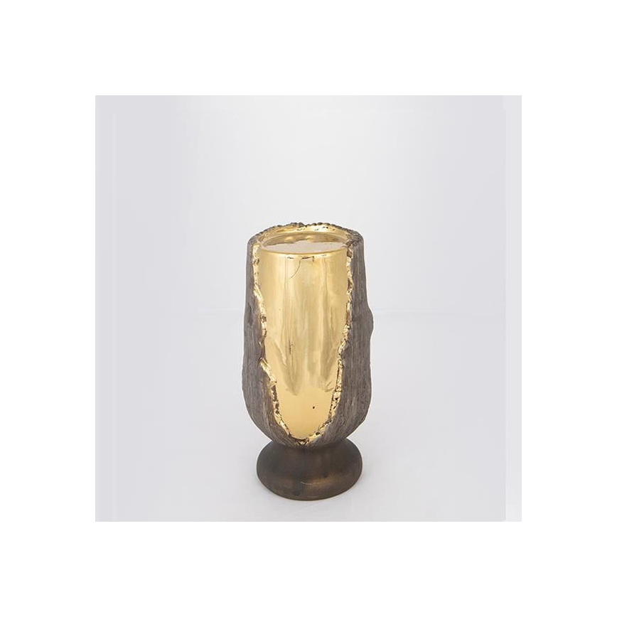 Decoratieve kandelaar 20x10 cm, goud/bruin