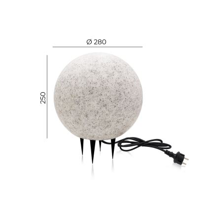 Decoratieve Lamp voor Buiten GARDEN BALL 1xE27/40W/230V IP65 d. 28 cm