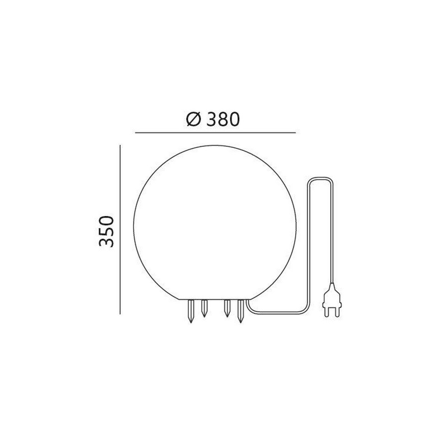 Decoratieve Lamp voor Buiten GARDEN BALL 1xE27/40W/230V IP65 d. 38 cm