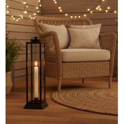Decoratieve lantaarn HALL 34 cm zwart