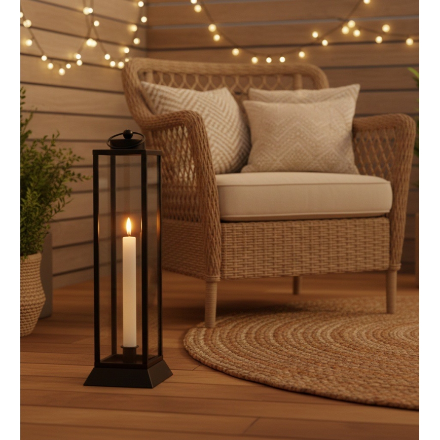 Decoratieve lantaarn HALL 34 cm zwart
