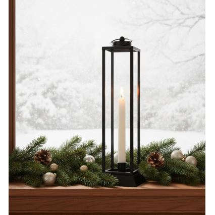 Decoratieve lantaarn HALL 34 cm zwart