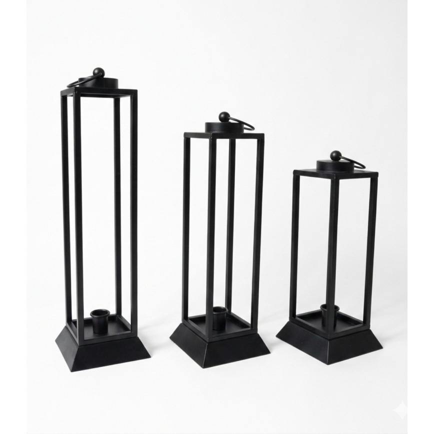 Decoratieve lantaarn HALL 34 cm zwart