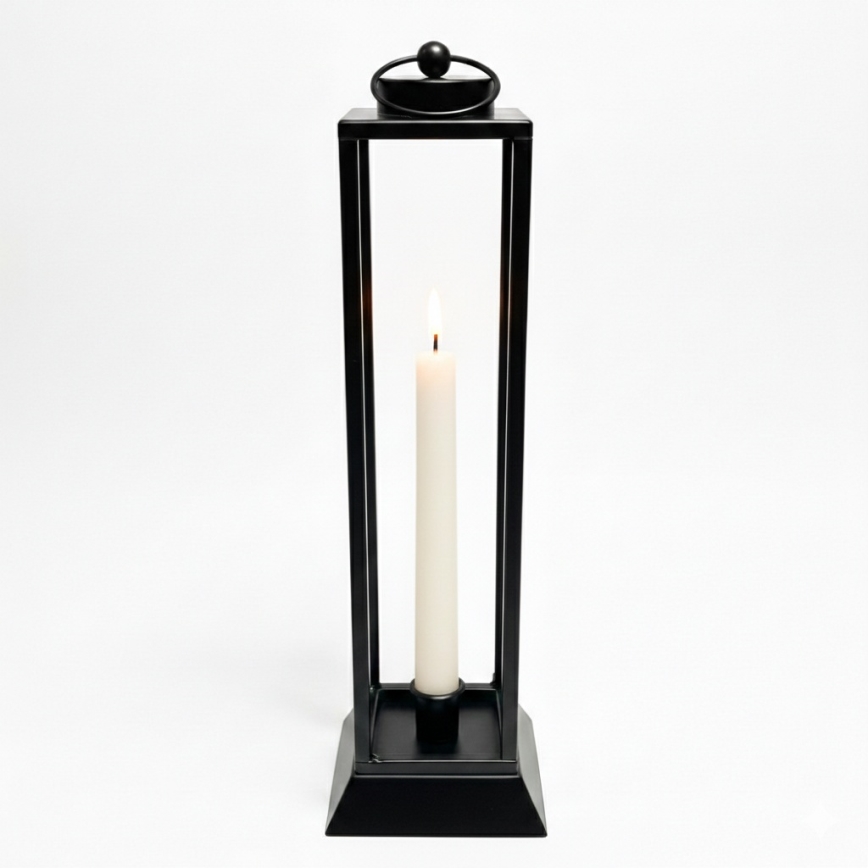 Decoratieve lantaarn HALL 34 cm zwart