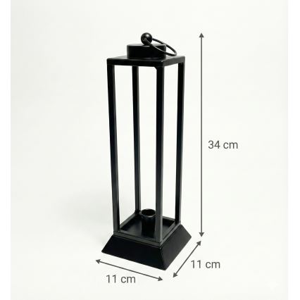 Decoratieve lantaarn HALL 34 cm zwart