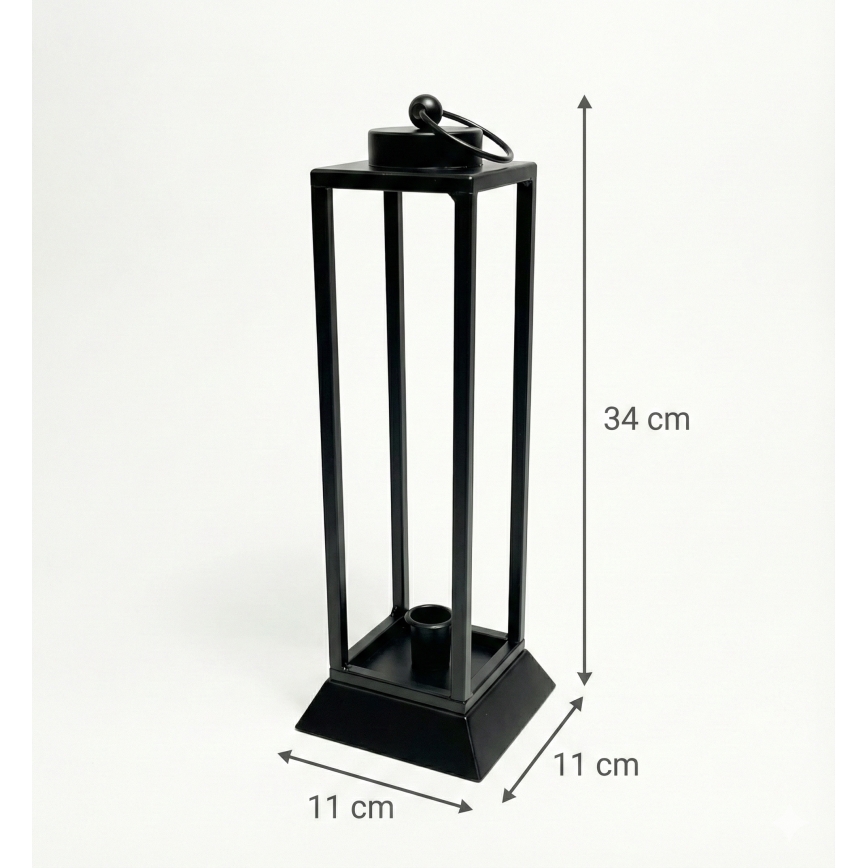 Decoratieve lantaarn HALL 34 cm zwart