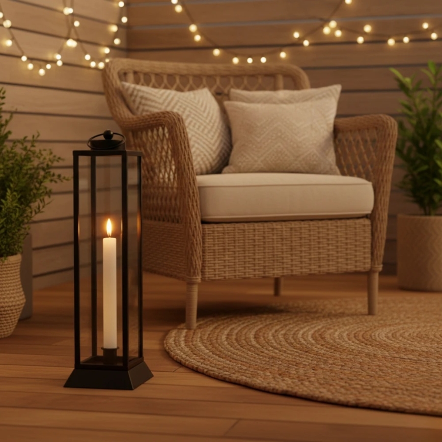 Decoratieve lantaarn HALL 39,5 cm zwart