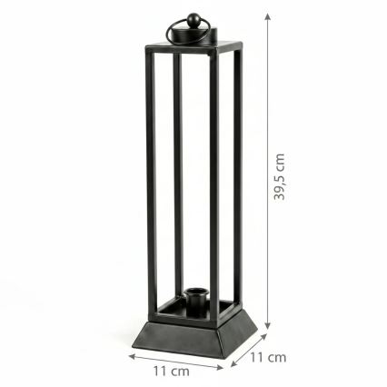 Decoratieve lantaarn HALL 39,5 cm zwart