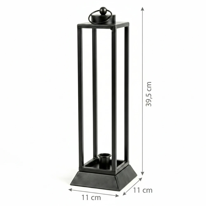 Decoratieve lantaarn HALL 39,5 cm zwart