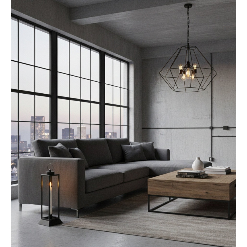 Decoratieve lantaarn HALL 45,5 cm zwart
