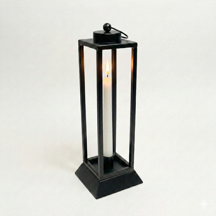 Decoratieve lantaarn HALL 45,5 cm zwart