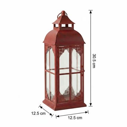 Decoratieve lantaarn REDY 30,5 cm rood