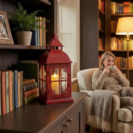 Decoratieve lantaarn REDY 42 cm rood