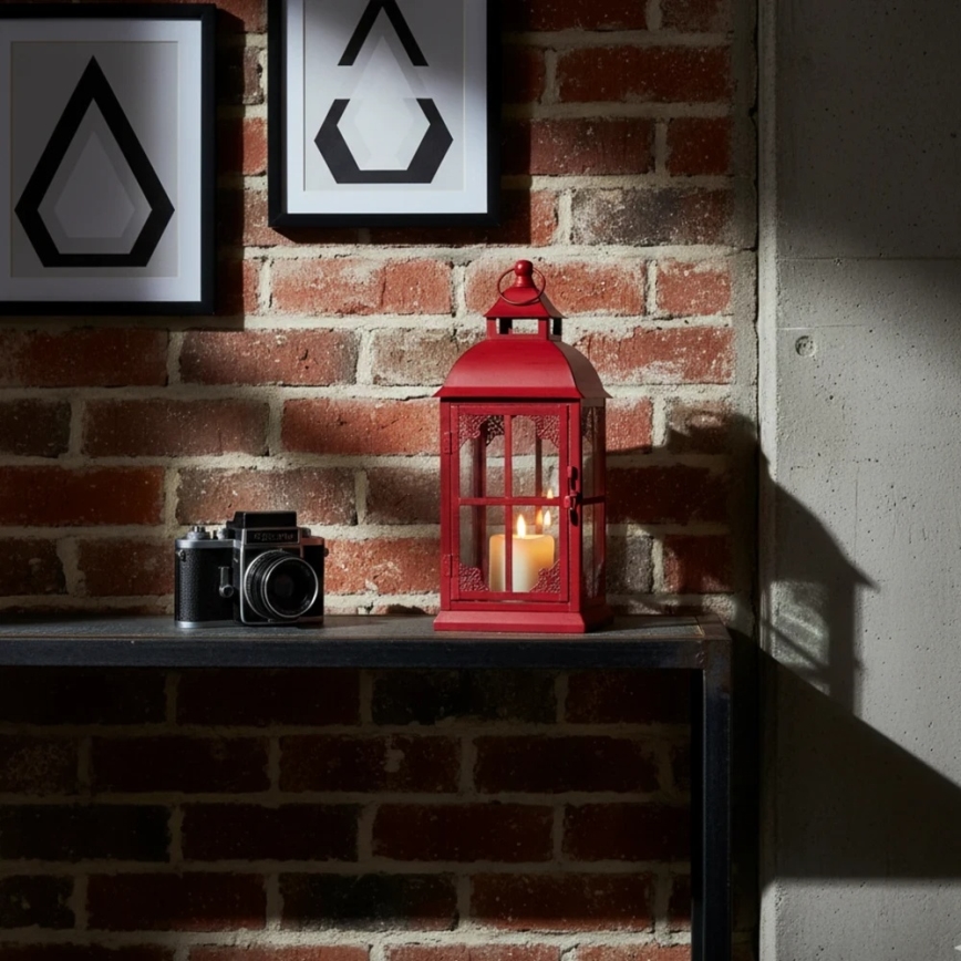 Decoratieve lantaarn REDY 42 cm rood