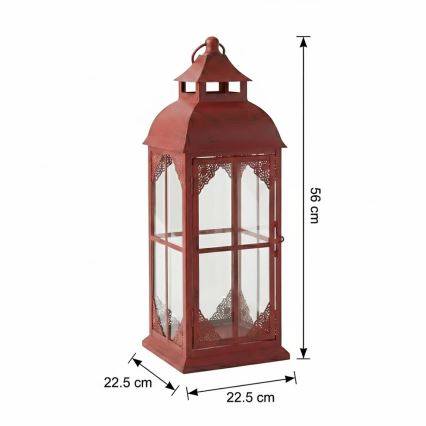 Decoratieve lantaarn REDY 56 cm rood