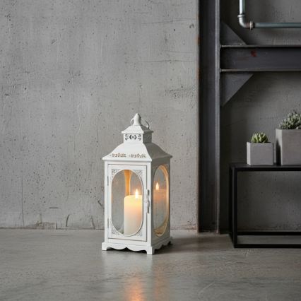 Decoratieve lantaarn ROSEHILL 27,5 cm, wit