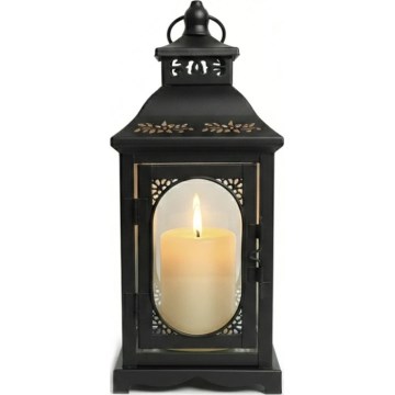 Decoratieve lantaarn ROSEHILL 27,5 cm zwart