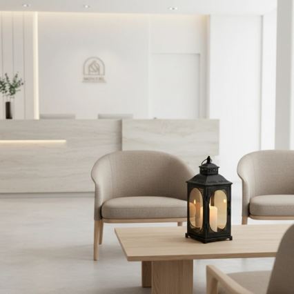 Decoratieve lantaarn ROSEHILL 27,5 cm zwart
