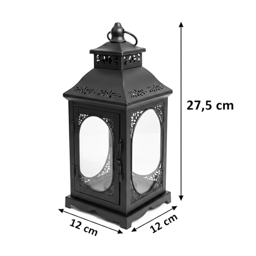 Decoratieve lantaarn ROSEHILL 27,5 cm zwart