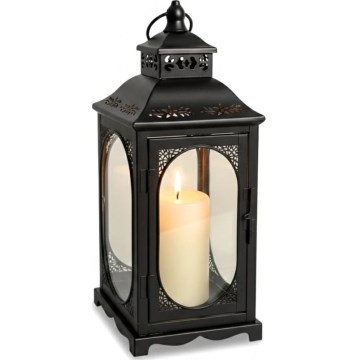 Decoratieve lantaarn ROSEHILL, 40 cm, zwart