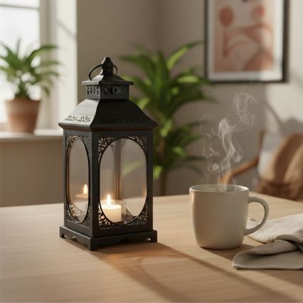 Decoratieve lantaarn ROSEHILL, 40 cm, zwart