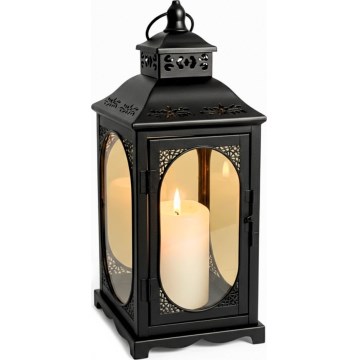 Decoratieve lantaarn ROSEHILL 54,5 cm zwart