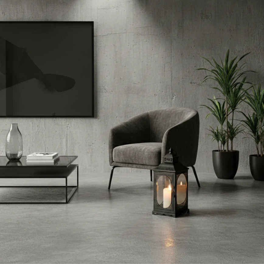 Decoratieve lantaarn ROSEHILL 54,5 cm zwart