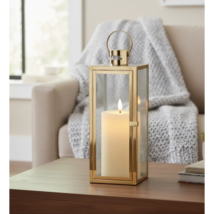 Decoratieve lantaarn TOWER 29 cm goud