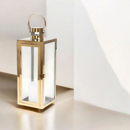 Decoratieve lantaarn TOWER 29 cm goud